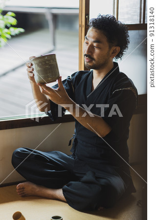 Japanese-style room male Jinbei Japanese-style room male Jinbei 91318140