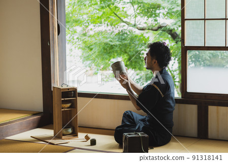 Japanese-style room male Jinbei Japanese-style room male Jinbei 91318141