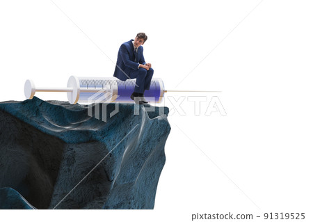 Businessman in anti drug concept 91319525