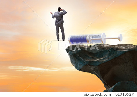 Businessman in anti drug concept Businessman in anti drug concept 91319527