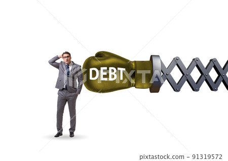 Loan and debt concept with businessman Loan and debt concept with businessman 91319572