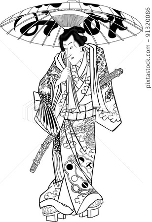 浮世繪歌舞伎演員，第 107 部 91320086