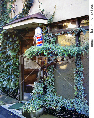 Barber shop façade [vertical composition] 91321590