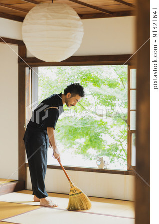 日式房間男金杯座敷掃帚 91321641