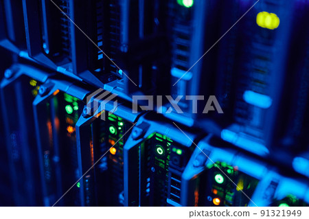 Blade Servers Close Up 91321949