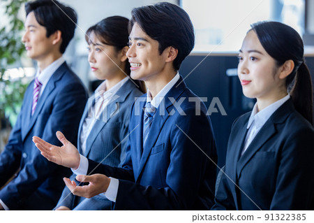 Job hunting young men and women interview Job hunting young men and women interview 91322385