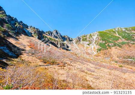 Autumn Kiso Komagatake trekking (Senjojiki Cirque and Hokendake) 91323135
