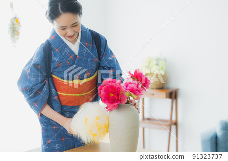 格子圖案日式房間撣子小紋 格子圖案日式房間撣子小紋 91323737