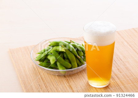 Beer and Edamame 91324466