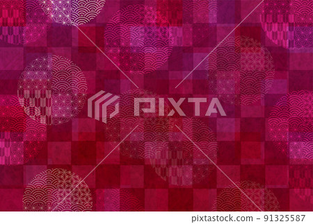 Autumn Japanese pattern Japanese paper background 91325587