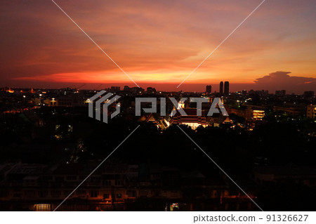 Overview cityscape with in twilight open sky. Bangkok city, Thailand. Overview cityscape with in twilight open sky. Bangkok city, Thailand. 91326627
