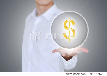 Merchant hand-dedicated currency concealment sign, global currency concealment trade concept. Merchant hand-dedicated currency concealment sign, global currency concealment trade concept. 91327626