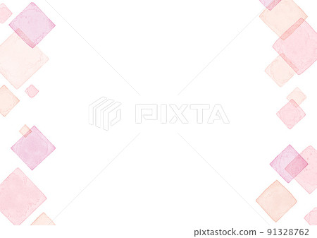 Watercolor diamond pattern 11 red Ver of left and right frames with copy space Watercolor diamond pattern 11 red Ver of left and right frames with copy space 91328762