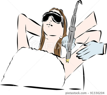 Hair Removal Salon Women undergoing hair removal treatment Hair Removal Salon Women undergoing hair removal treatment 91330204