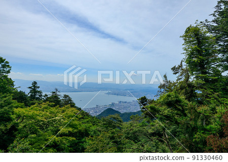 Lake Biwa with a spectacular view from Mt. Hiei 91330460
