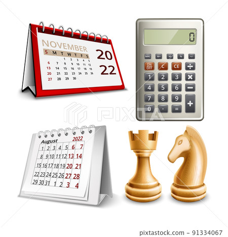 Strategy Business Accessories And Game Set Vector 91334067