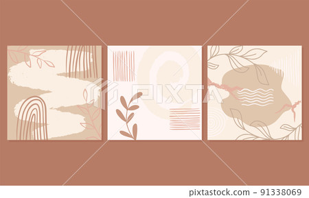 Abstract terracotta modern background set Abstract terracotta modern background set 91338069