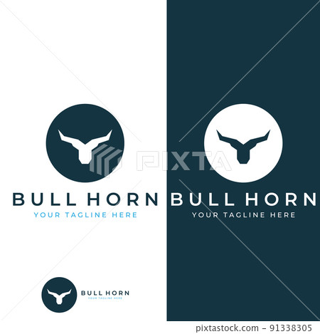 Bull's head horn logo. Using a vector illustration template design concept. Bull's head horn logo. Using a vector illustration template design concept. 91338305