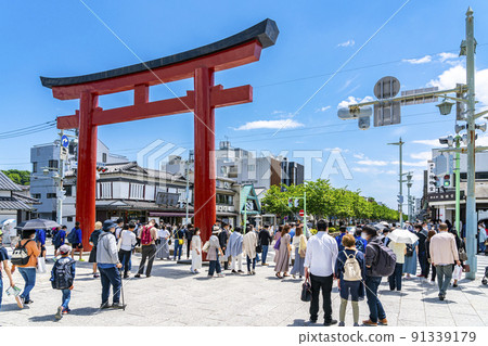 [Kanagawa Prefecture] Kamakura Otorii of Tsurugaoka Hachimangu Shrine where you can feel the personality 91339179