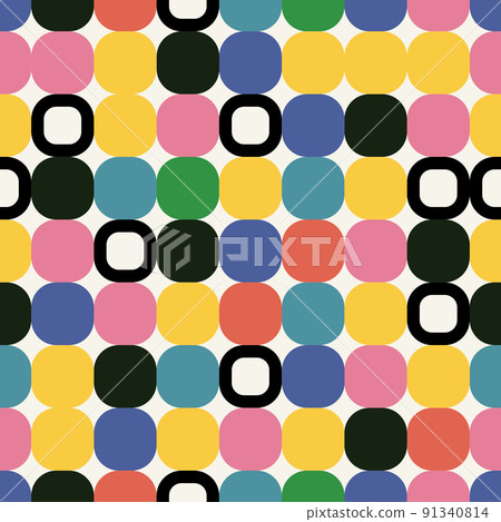 Abstract seamless pattern with colorful... - Stock Illustration ...
