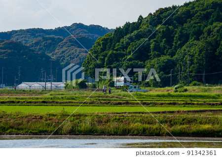靜岡縣福井市河江和山田天龍濱名湖鐵路和沿線風景 91342361
