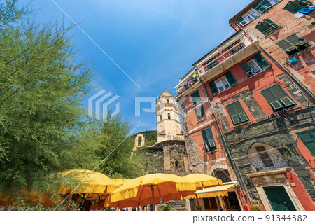 Downtown of Vernazza Village on the Coast of Cinque Terre - Liguria Italy Downtown of Vernazza Village on the Coast of Cinque Terre - Liguria Italy 91344382