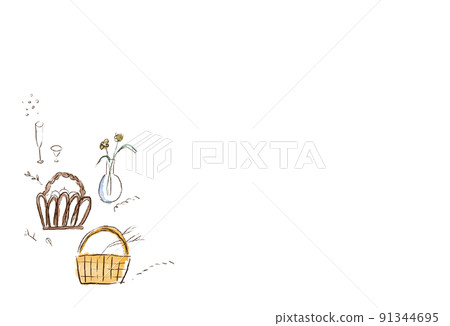 Hand-painted watercolor style, simple and natural frame illustration of daily life miscellaneous goods Hand-painted watercolor style, simple and natural frame illustration of daily life miscellaneous goods 91344695