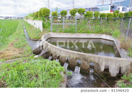 長野縣西天龍主要運河的灌溉設施圓柱導流組“Hakita No.2”特色灌溉設施 91346420