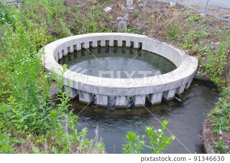 Irrigation facility in Nagano Prefecture Nishitenryu main canal Cylindrical diversion group "Sawa No. 3" Characteristic irrigation facility 91346630