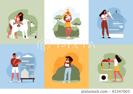 Pets People Design Concept Pets People Design Concept 91347003