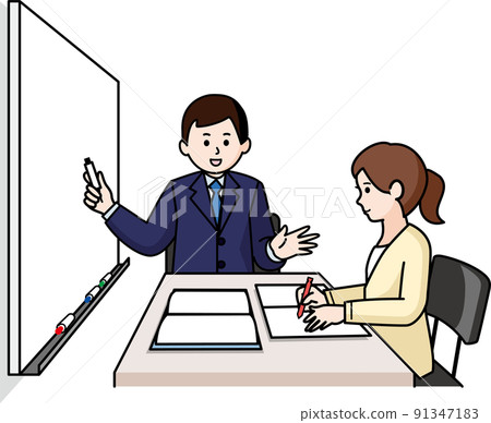 輔導老師和女學生 輔導老師和女學生 91347183
