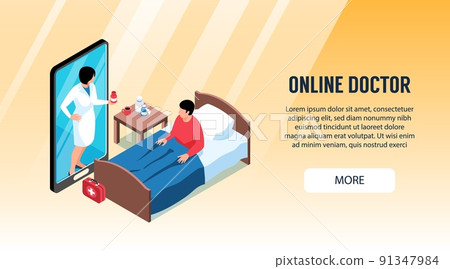 Online Doctor Horizontal Banner 91347984