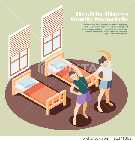 Healthy Fitness Isometric Background 91348398
