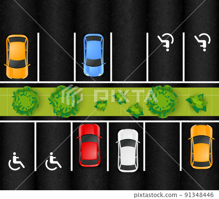 Car Parking Top Composition 91348446