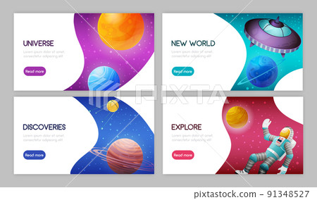 Space Horizontal Banners Space Horizontal Banners 91348527