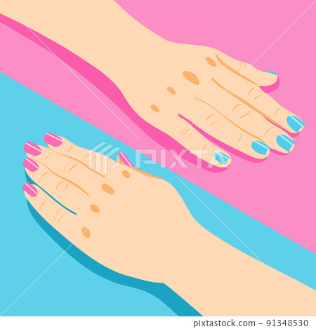 Manicure Isometric Background 91348530