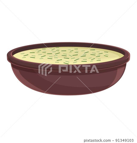 Soup icon cartoon vector. Moroccan food. Menu sauce Soup icon cartoon vector. Moroccan food. Menu sauce 91349103