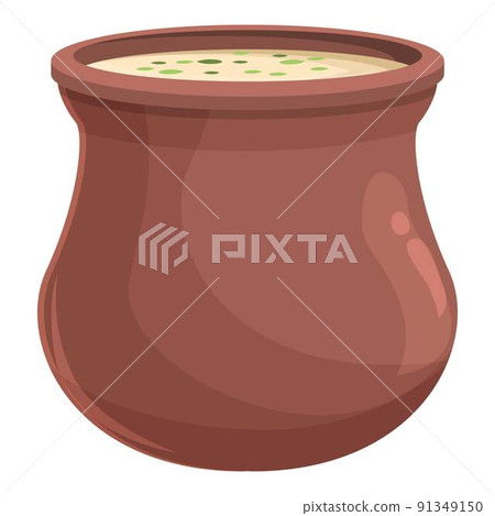 Bowl soup icon cartoon vector. Dinner sauce. Potato menu 91349150