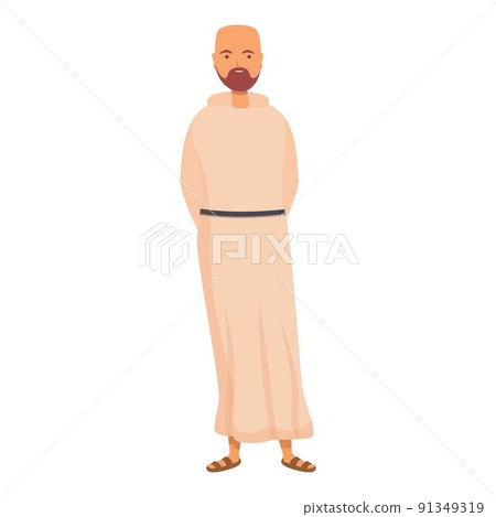 Incarnation monk icon cartoon vector. Man meditate. Image give Incarnation monk icon cartoon vector. Man meditate. Image give 91349319