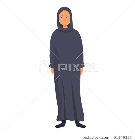 Pray monk icon cartoon vector. Priest meditation. Give image Pray monk icon cartoon vector. Priest meditation. Give image 91349335