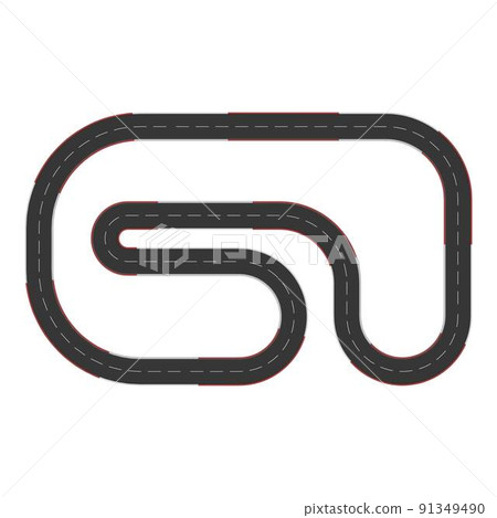 Prix racetrack icon cartoon vector. Car track. Road formula 91349490