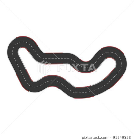 Speed racetrack icon cartoon vector. Car race. Road track 91349538