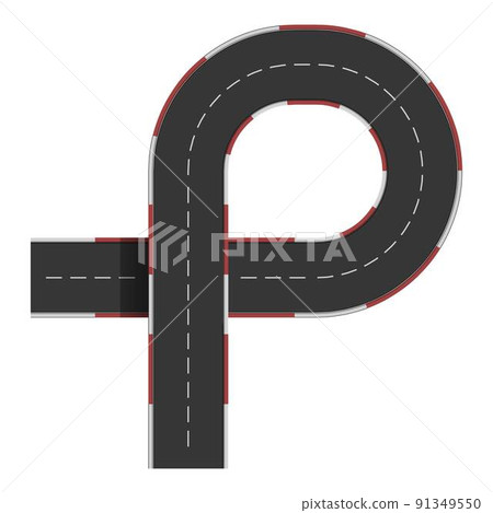 View racetrack icon cartoon vector. Car race. Top map View racetrack icon cartoon vector. Car race. Top map 91349550