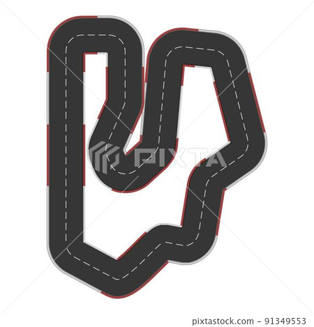 Formula racetrack icon cartoon vector. Car race. Kart view 91349553