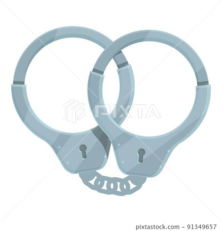 Felony handcuff icon cartoon vector. Police arrest. Prison law Felony handcuff icon cartoon vector. Police arrest. Prison law 91349657