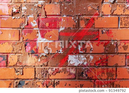 Real big stripped brick wall 91349792