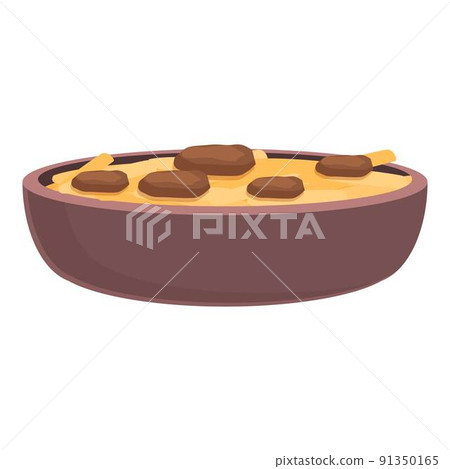 Albania meat food icon cartoon vector. Capital emblem. Architecture landmark Albania meat food icon cartoon vector. Capital emblem. Architecture landmark 91350165