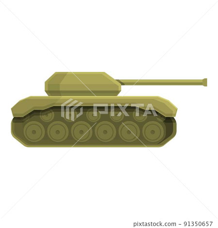 Military tank icon cartoon vector. War army. Gun vehicle Military tank icon cartoon vector. War army. Gun vehicle 91350657