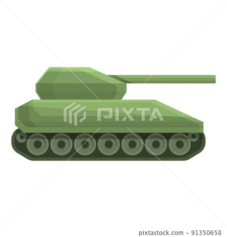 Army tank icon cartoon vector. Military war. Gun vehicle Army tank icon cartoon vector. Military war. Gun vehicle 91350658