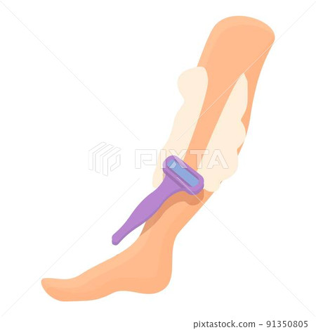 Leg razor icon cartoon vector. Aroma footcare. Spa decoration 91350805